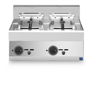 Friggitrice elettrica da banco, 10+10 litri – 18 kW