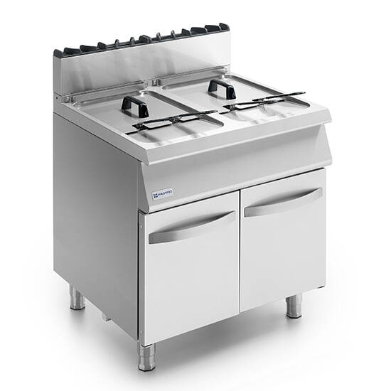 Friggitrice a gas su base chiusa, 2x 15 litri