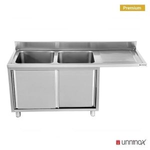 2 Bowls | Dishwasher sink unit 180x70xH85 2 Bowl Left