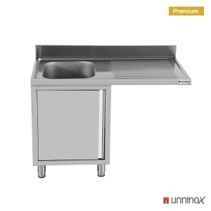 1 Bowl | Dishwasher sink unit 120x70xH85 Bowl Left