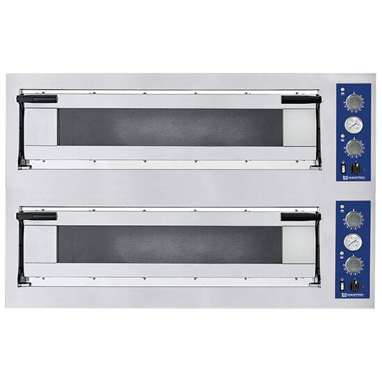 Forno pizza elettrico da 9+9 pizze ø 35 cm, controllo meccanico