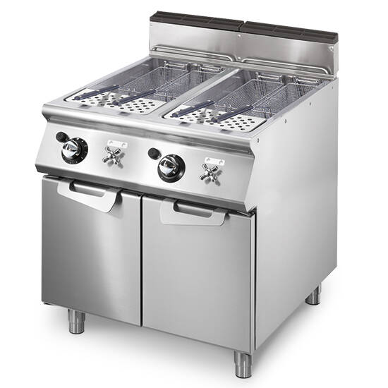 Cuocipasta gas, 2 vasche GN 2/3, capacità 2x 26 litri