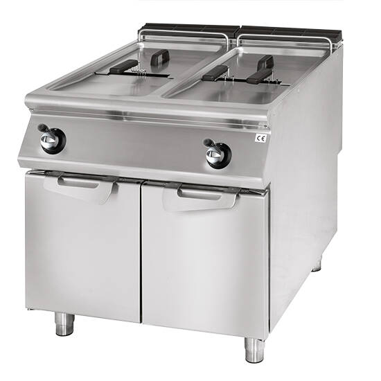 Friggitrice gas, capacità 2x 17 litri