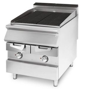 Griglia elettrica, zona di cottura in inox, carne/pesce