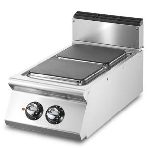 Cucina elettrica, versione top, 2 piastre quadre in ghisa