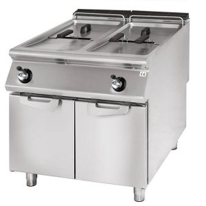 Friggitrice gas, capacità 22+22 litri