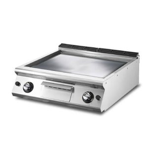 Fry-top gas versione top, piastra liscia cromata
