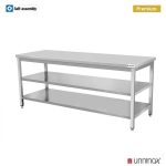 DEPTH 700mm + WITHOUT UPSTAND + DOUBLE SHELF | 80x70xH85cm