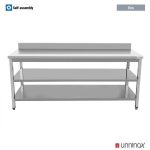DEPTH 700mm + UPSTAND + DOUBLE SHELF – ECO | 2000x700xH850mm
