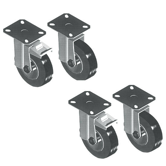 Kit Ruote Grandi con Freno per Impastatrici SM 40-50-70TX