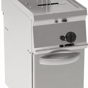 FRIGGITRICE GAS VASCA SINGOLA 14LT CON SCAMBIATORI IN VASCA FREESTANDING SU VANO CHIUSO - COPERCHI, CESTELLI E VASCA