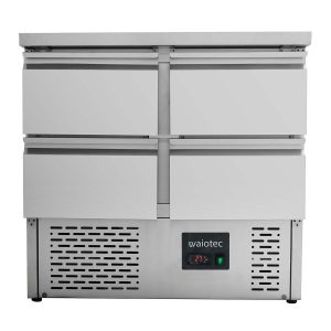 Kühltisch Mini / 2-fach – mit 4 Schubladen, 900 x 700 mm