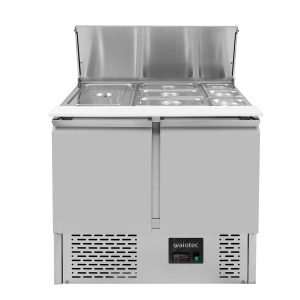 Saladette / 2-fach mit Klappdeckel, 900 x 700 mm
