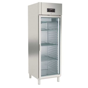 TOPLINE Kühlschrank / 1-türig GN 2/1 – Glas, 660 x 850 mm