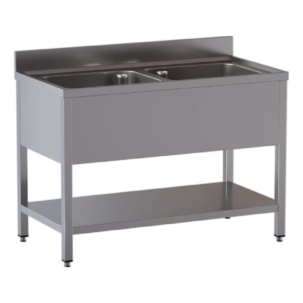 TOPLINE Spültisch / 2 Becken, 1000 x 700 mm