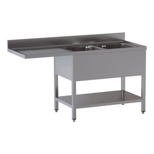 TOPLINE Spülcenter / 2 Becken rechts, 1800 x 700 mm