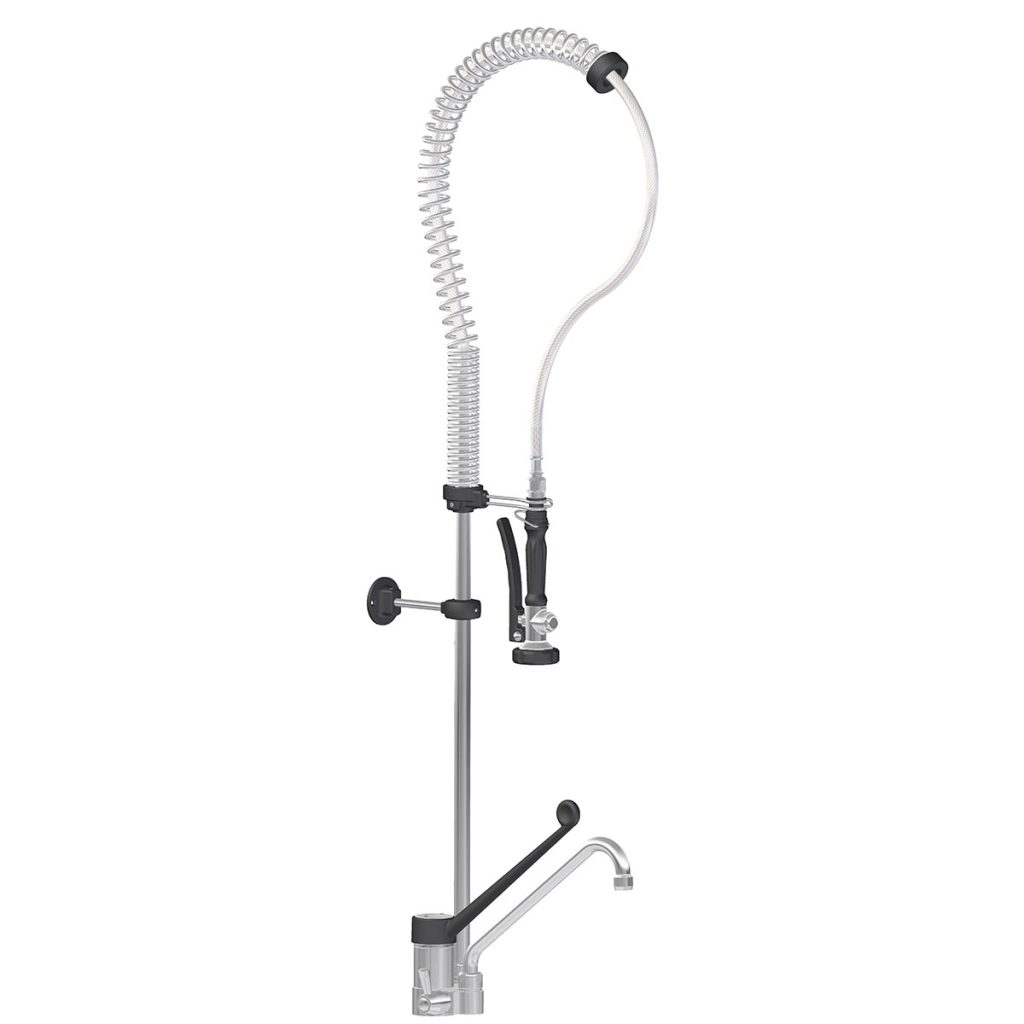 TOPLINE Geschirrwaschbrause mit Einhebelmischer – Einloch, 55 x 350 mm