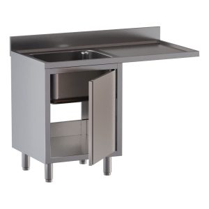 TOPLINE Spülcenter / 1 Becken links mit Flügeltür, 1400 x 700 mm