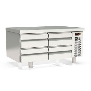 TOPLINE Unterbaukühltisch (Slim) / 2-fach GN 1/1 mit 4 Schubladen, 1200 x 700 mm