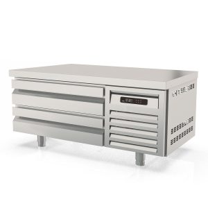 TOPLINE Unterbaukühltisch / 1-fach GN 2/1 mit 2 Schubladen, 1210 x 700 mm