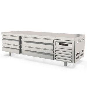 TOPLINE Unterbaukühltisch / 2-fach mit 4 Schubladen für GN 2/1 & GN 1/1, 1660 x 700 mm