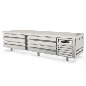 TOPLINE Unterbaukühltisch / 2-fach GN 2/1 mit 4 Schubladen, 2110 x 700 mm