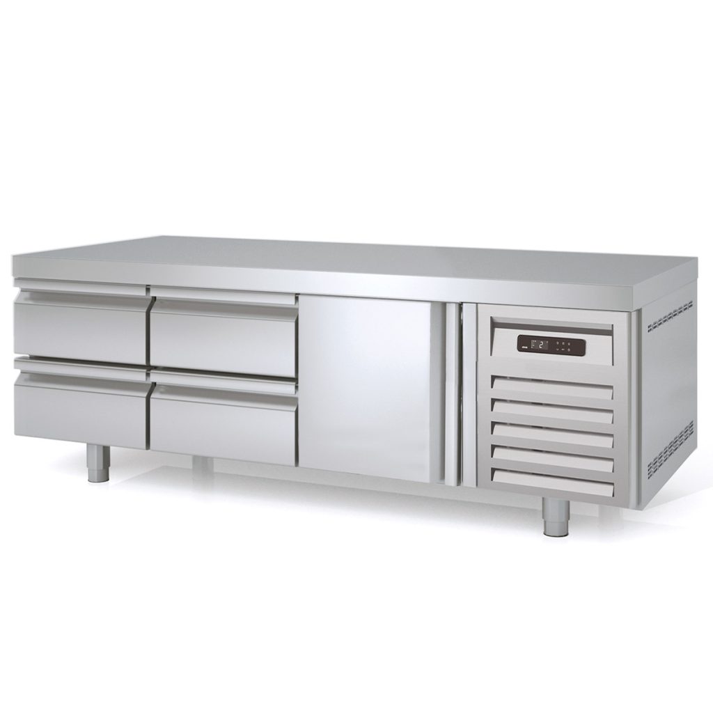 TOPLINE Unterbaukühltisch / 3-fach GN 1/1 mit 4 Schubladen / 1 Tür, 1795 x 700 mm