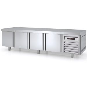 TOPLINE Unterbaukühltisch / 4-fach GN 1/1 mit 4 Türen, 2245 x 700 mm