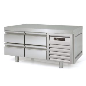 TOPLINE Unterbaukühltisch / 2-fach GN 1/1 mit 4 Schubladen, 1345 x 700 mm