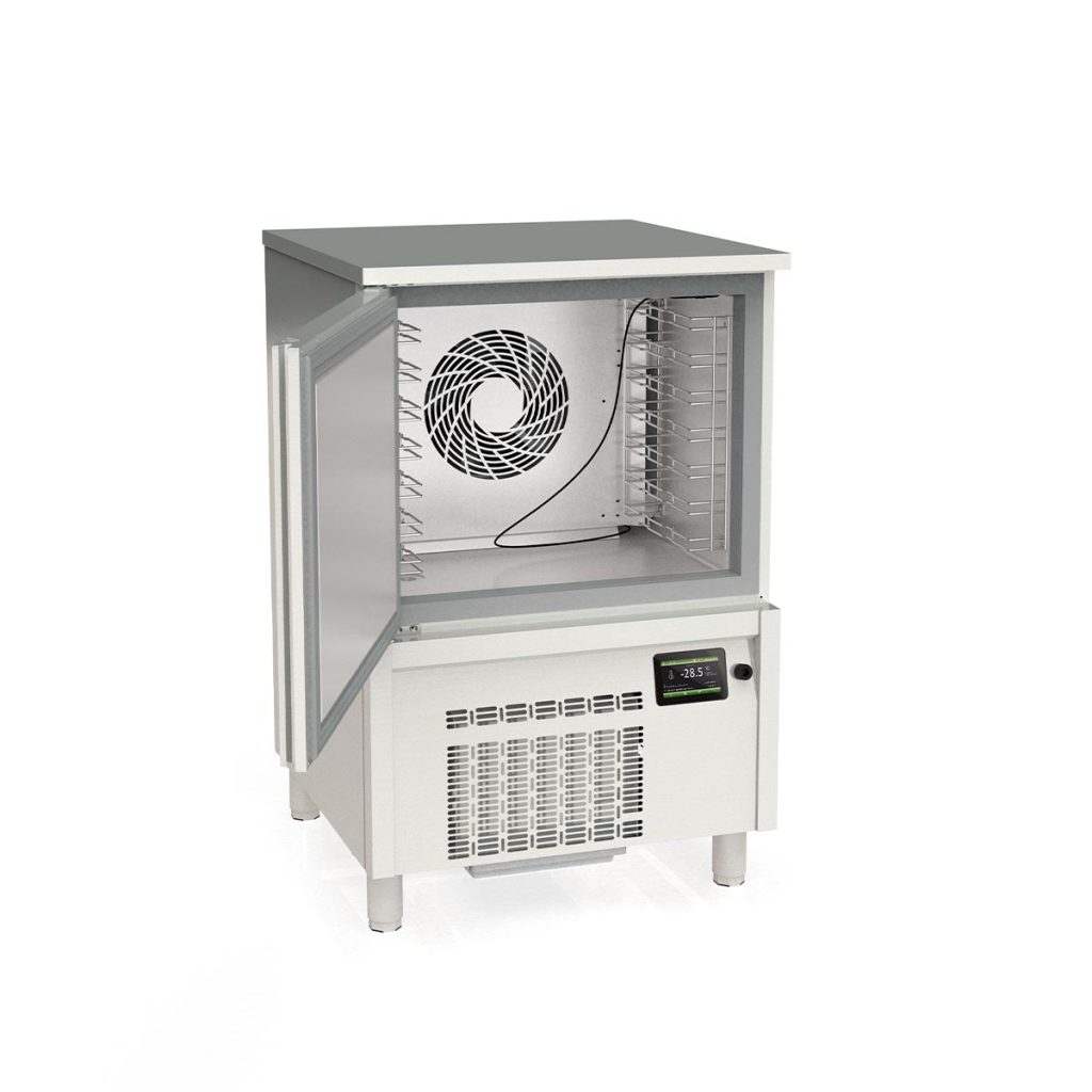 TOPLINE Schockfroster Edelstahl, für 7x GN1/1 (40 mm) oder 7x EN 60×40, 800 x 800 mm