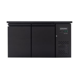 Barkühltisch schwarz / 2 Türen – 280 l, 1465 x 520 mm