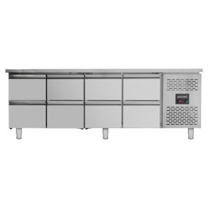 Kühltisch / 8 Schubladen – Monoblock, 2230 x 700 mm