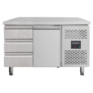 Kühltisch / 1 Tür & 3 Schubladen links – Monoblock, 1360 x 700 mm
