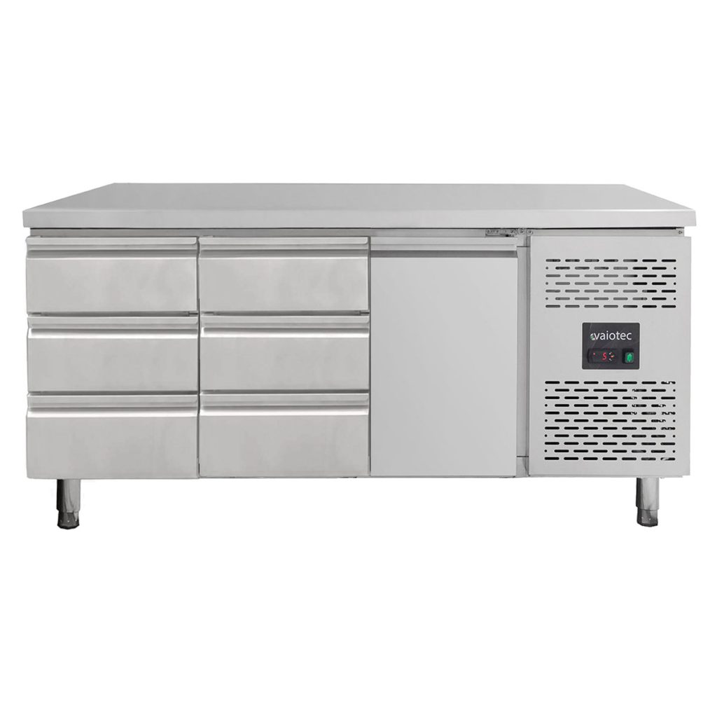 Kühltisch / 1 Tür & 6 Schubladen links/mitte – Monoblock, 1795 x 700 mm