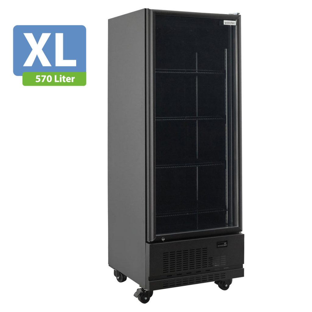 TOPLINE Getränkekühlschrank 1 Tür / 570 Liter XL, “schwarz”, 750 x 742 mm