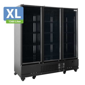 TOPLINE Getränkekühlschrank 3 Türen / 1360 Liter XL,”schwarz”, 1640 x 742 mm