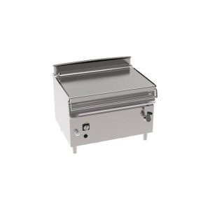 BRASIERA 120LT GAS BASCULANTE CON VASCA IN ACCIAIO INOX AISI 304 FREESTANDING SU VANO CHIUSO