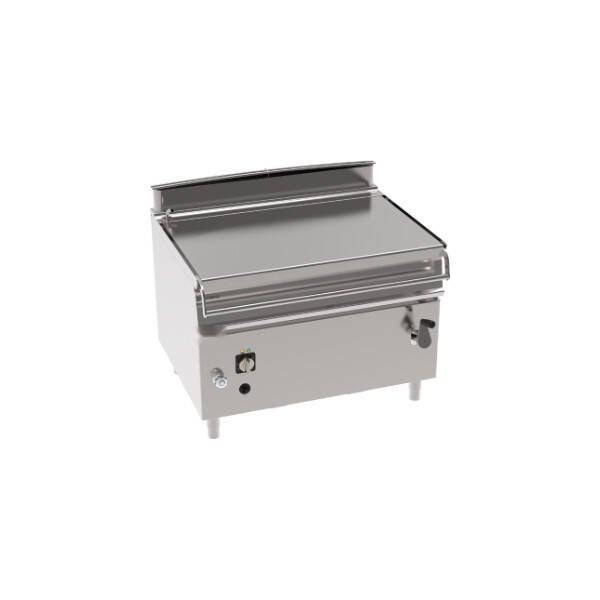 BRASIERA 120LT GAS BASCULANTE CON VASCA IN ACCIAIO INOX AISI 304 FREESTANDING SU VANO CHIUSO