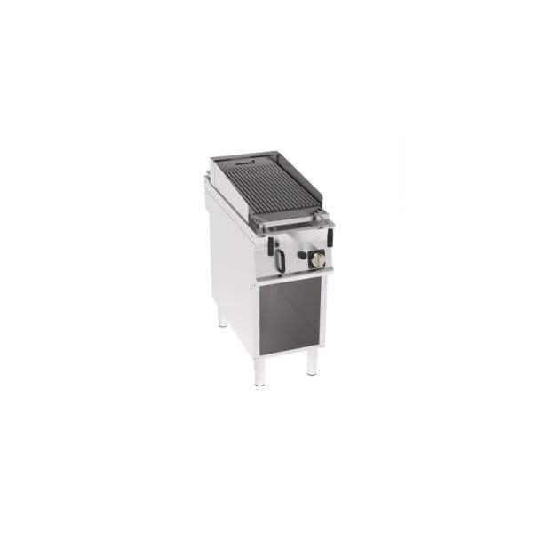 GRIGLIA GAS A PIETRA LAVICA FREESTANDING SU VANO APERTO