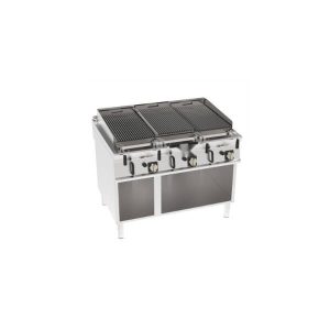 GRIGLIA GAS A PIETRA LAVICA FREESTANDING SU VANO APERTO