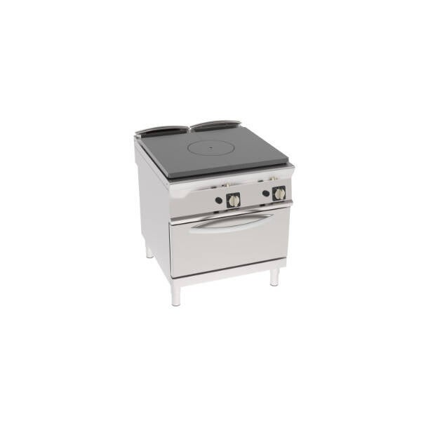 CUCINA GAS TUTTA PIASTRA CON FORNO GAS GN2/1 CON 1 GRIGLIA