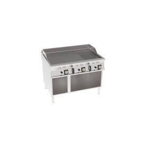 FRY-TOP GAS PIASTRA 1/3 RIGATA FREESTANDING SU VANO APERTO