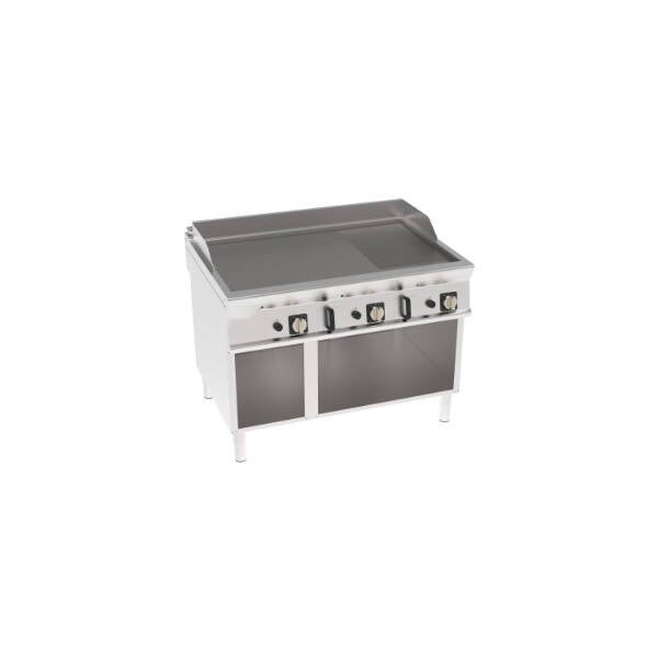 FRY-TOP GAS PIASTRA 1/3 RIGATA FREESTANDING SU VANO APERTO