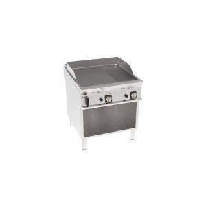 FRY-TOP GAS PIASTRA 1/3 RIGATA FREESTANDING SU VANO APERTO