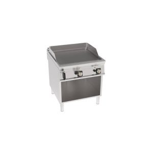 FRY-TOP GAS PIASTRA RIGATA FREESTANDING SU VANO APERTO