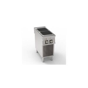 PIANO COTTURA ELETTRICO 2 PIASTRE ERMETICHE QUADRE (30X30CM – 11.8X11.8IN) FREESTANDING SU VANO APERTO