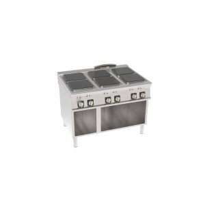 PIANO COTTURA ELETTRICO 6 PIASTRE ERMETICHE QUADRE (30X30CM – 11.8X11.8IN) FREESTANDING SU VANO APERTO