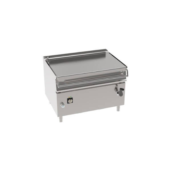 BRASIERA 120LT ELETTRICA BASCULANTE CON VASCA IN ACCIAIO INOX AISI 304 FREESTANDING SU VANO CHIUSO