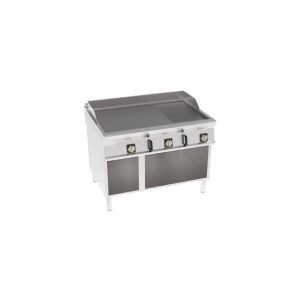 FRY-TOP ELETTRICO PIASTRA 1/3 RIGATA FREESTANDING SU VANO APERTO