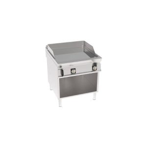 FRY-TOP ELETTRICO PIASTRA LISCIA CROMATA FREESTANDING SU VANO APERTO
